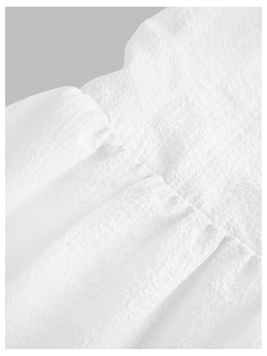 Girl's Off The Shoulder A Line Mini Dresses Elegant Party Smocked Summer Dress4