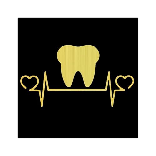 Décalcomanies de dents en vinyle doré pour personnalisation carrosserie moto et auto