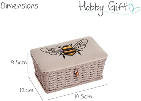 Hobby Gift Small Woven Storage Basket, Linen Bee