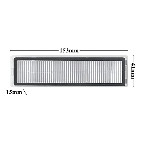 Parti dell'aspirapolvere Accessori for aspirapolvere Lavabili for D9 Robot Aspirapolvere MOP Rullo Spazzola Laterale Spazzola HEPA Filtro A MOP Set (Color : Clear)