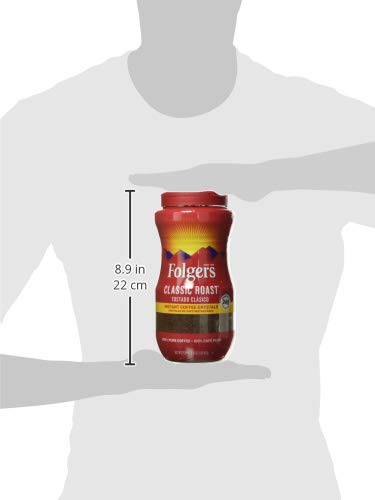 Folgers Instant Coffee Crystals, Classic Roast, 16 Ounce