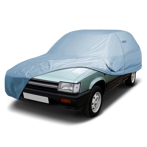 Image of iCarCover Premium Car Cover for 1980-1986 Toyota Tercel Heavy Duty Waterproof All-Weather Automobiles Custom Fit Indoor Outdoor UV Snow Protection Covers with Straps and Bag