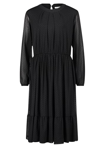 Betty & Co Damen Stufenkleid Langarm 40, Schwarz/Schwarz