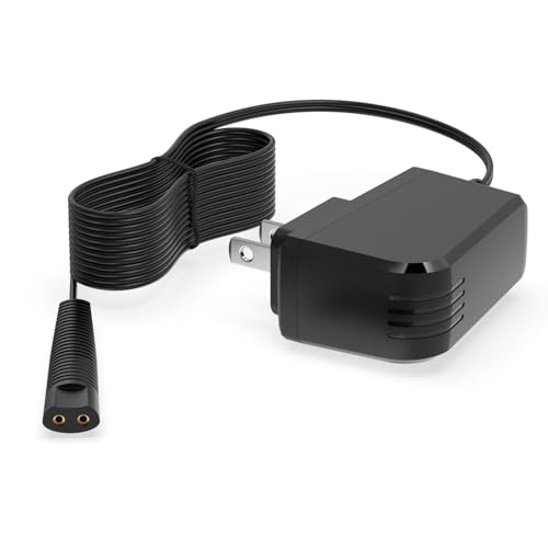 Superer 5FT Charger Fit for Braun Shaver Series 9 7 5 3 1, 310s 3040s 9577cc 9517s 7085cc 12V Charging Cord Replacement for Braun S3 S5 S7 S9 Electric Razor Shaver Trimmer Wall Power Adapter