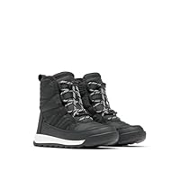 Sorel Unisex Kids Whitney 2 Plus Lace Wp Fashion Boot, Black Sea Salt Youth Collection 2024, 3.5 UK