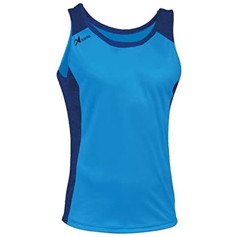 ASIOKA - Camiseta Deportiva Tirantes Hombre - Azul Medio, XXL Cover