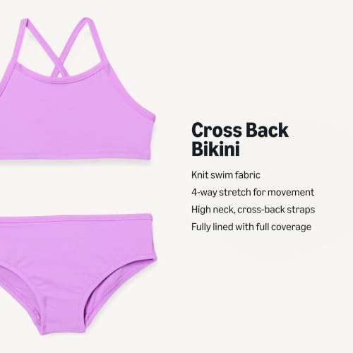 Image of Amazon Essentials Girls and Toddlers' Cross Back Bikini Set