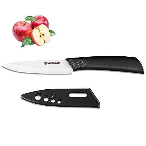Comparison: Best Ceramic Paring Knife 4 Magiware Paring Knife, Classic 4 inch Ceramic Paring Knife with Sheath Cover, Fruit and Vegetable knife,Longer Sharp Rust Proof Stain Resistant