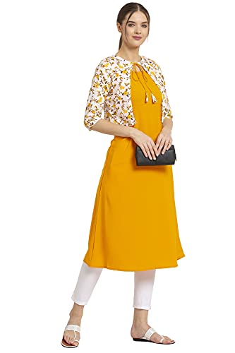 Image of ALC Creation Women's Crepe Printed A-Line Kurti