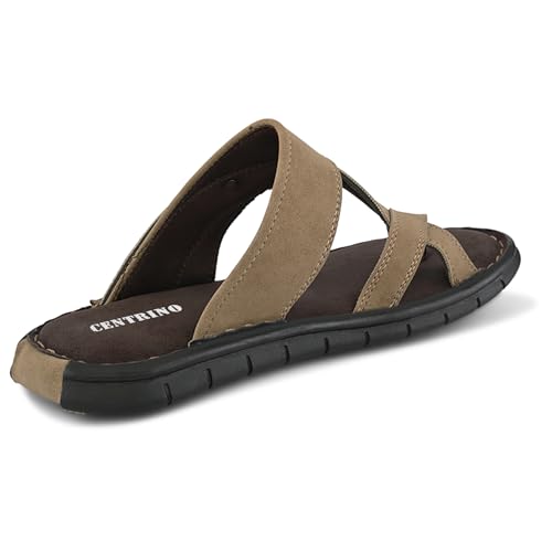 Image of Centrino Men's Sandals | Stylish Strap Sandal with Grip Insole | Thong Sandals with Comfortable Flip-Flop with Cushioned Footbed | Comfortable Casual Footwear for Office, Travel & Walking (9582)