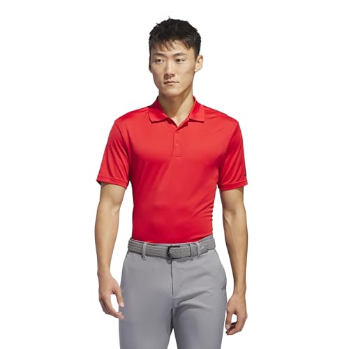 adidas Herren Core Performance Primegreen Polo Shirt, Collegiate red, XS – Ansicht 4