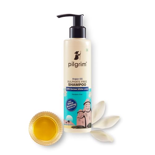 Image of PILGRIM Korean Mild Sulphate Free Shampoo with Argan Oil - 200ml (Pack of 2) For Dry Frizzy Hair, Men and Women, No Sulphate No Paraben,All Hair type,Korean Beauty Secrets