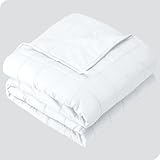 Bare Home Weighted Blanket Full or Queen Size 15lb (48' x 72') for Adults - All-Natural 100% Cotton - Premium Heavy Blanket Nontoxic Glass Beads (White, 48'x72')
