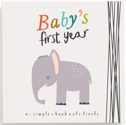 Baby Journal and Photo Album - Baby Books First Year Memory Book - Baby Memory Book of Firsts - Animal Lover Elephant