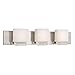 Modern Forms WS-6028-BN Contemporary Modern LED Bath from Fusion Collection in Pwt, Nckl, B/S, Slvr. Finish, 3 Lights, Dark Walnut