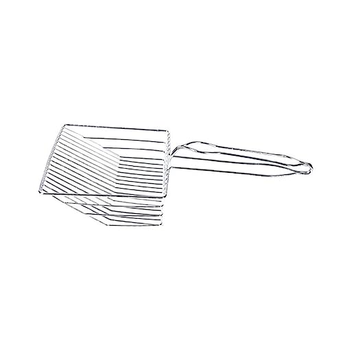 LEDMOMO 猫砂シャベル 串チンチラ スクーパー おもちゃ 猫パズルフィーダー 屋外 ごみシャベルの掃除 多機能ごみシャベル 猫ケアツール 子猫用トイレ掃除シャベル ステンレス鋼 Silver