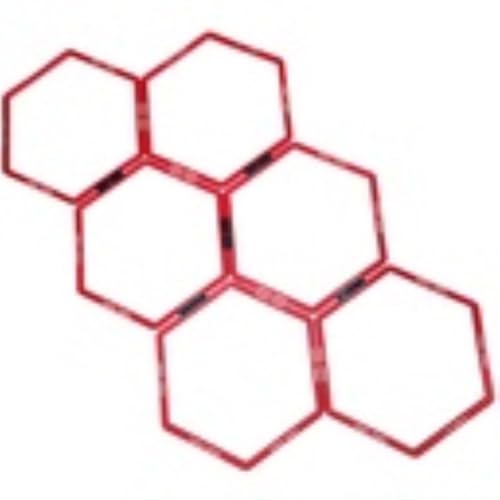BSFIT Set de Entrenamiento de Agilidad para Fútbol, Conos, Champiñones, Vallas Regulables, Kit de Coordinación (Escalera ENCASTRABLE Hexagonal)