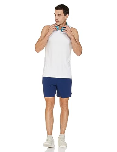 Image of Amazon Brand - Symbol Men's Polyester Color Block Active Regular Fit Sports | Round Neck | Sleeveless T-Shirt