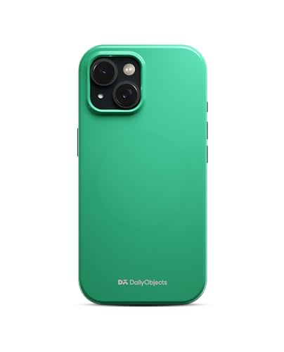 Image of DailyObjects Polycarbonate Enamel Bumper Magsafe Case for iPhone 14 Compatible with Mag-Safe Wireless Charging | Mint Hybrid Magnetic Back Cover