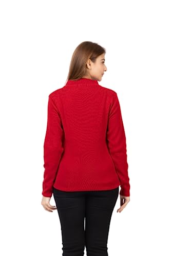 Image of TWENTY ME Winter Wear Casual Solid Acrylic Soft & Warm High Neck Skivvy for Women's