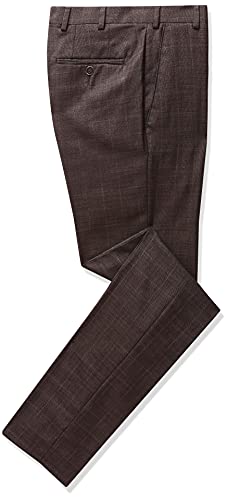 Image of Raymond Polyester Blend Men's Full Sleeve Contemporary FIT Dark Brown Formal Suit
