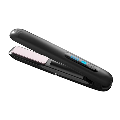 Alisador y rizador de pelo inalámbrico profesional para peluquería, hogar, color negro Alisador y rizador de pelo inalámbrico profesional para peluquería, hogar, color negro