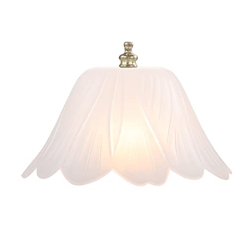 Image of Aspen Creative 28003-15-2, Clip-on Tulip Shade in White Finish, 8 inch Diameter x 4 inch Height, 2 Pack
