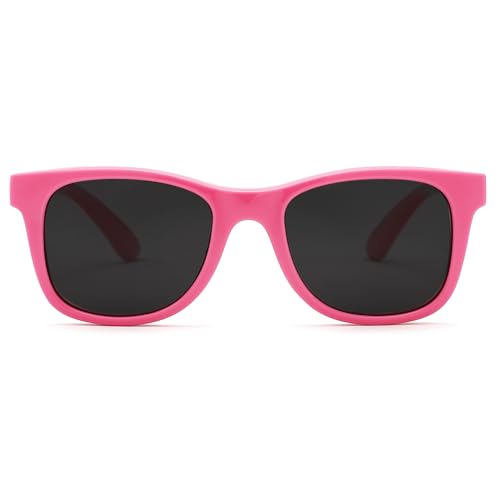 Kids Polarized Sunglasses for Girls Boys - Flexible Rubber Glasses Shades for Toddler Children Age 3-94