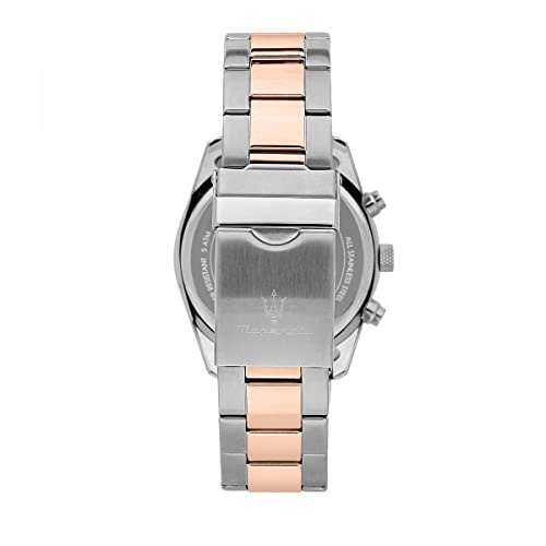 Maserati Stainless Steel Classic Chronograph|Date|Small Seconds Analog Dial Color Black Men Watch - R8853151002, Multi-Color Band - Image 3