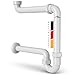 Produktbild AquaHeld® Raumsparsiphon Waschbecken [Made in Germany]  Siphon 1 1/4" x 32mm  einstellbarer Möbelsiphon  Geruchsverschluss Bad & Waschtisch  platzsparend & hochwertig