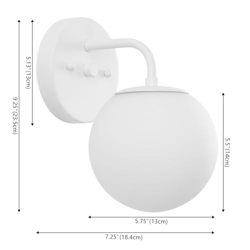 Image of JONATHAN Y Louis Parisian Globe 5.75 inch Vanity 1-Light, White