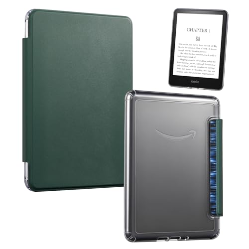 Image of CoBak Detachable Magnetic Case for Kindle Paperwhite (6.8 inch 11th Generation 2021 Released) - Ultra Slim Transparent Clear TPU Back Shell Protective Cover with Auto Wake /Sleep Feature