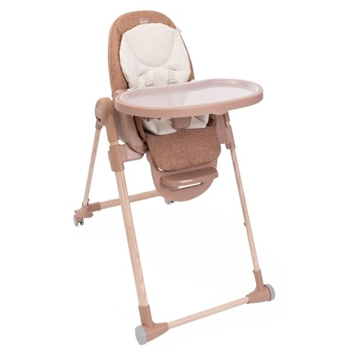 Chicco Polly Armonia Chaise Haute Bebé Évolutive, pour Enfants de 0 Mois à 40 kg, 9 Niveaux de Hauteur, 3 Positions d'Inclinaison, Repose-Pieds Réglables, Pliage...