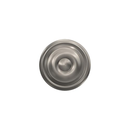 Image of Schlage F170 GEO 619 Georgian Door Knob, One Sided Non-Turning Dummy Door Handle, Satin Nickel
