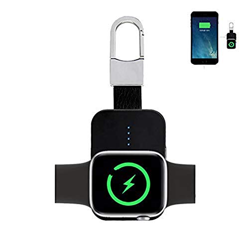 Woffoly Cargador Inalámbrico Llavero para Apple Watch, 1000mAh Cable de Carga Portátil para iPhone, Compatible con Apple Watch Series SE/6/5/4/3/2/1 & 44mm/42mm/40mm/38mm Cover