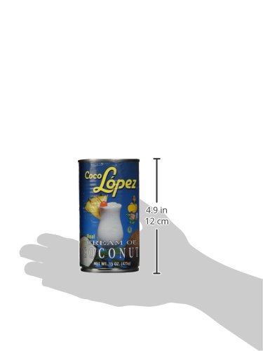 Coco Lopez - Real Cream Of Coconut - Metal 15 Ounce Can - Original Fresh Authentic Coconut Cream (6 Pack) #TOP4