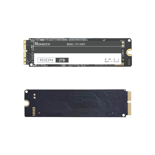 Mzsucce SSD MacBook Pro A1398 A1502(2013-2015)/MacBook Air A1466 A1465(2013-2017) 2TB SSD NVMe PCIe Gen3x4A\ TLC ParticlesAL