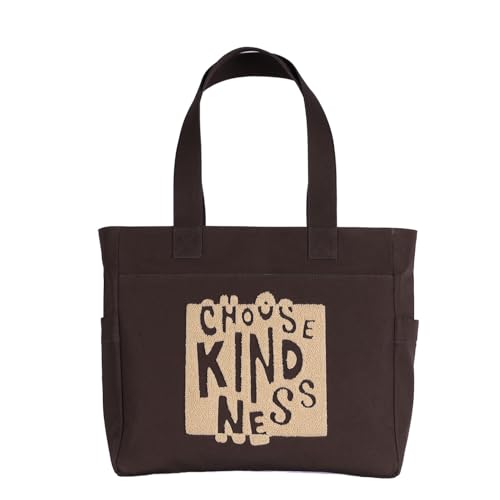 Image of TSANTA U Shaped Canvas Tote Bag, 35.56x33.02 cm with 10.8 cm Gusset, Cotton, Zipper Closure, Laptop Compartment