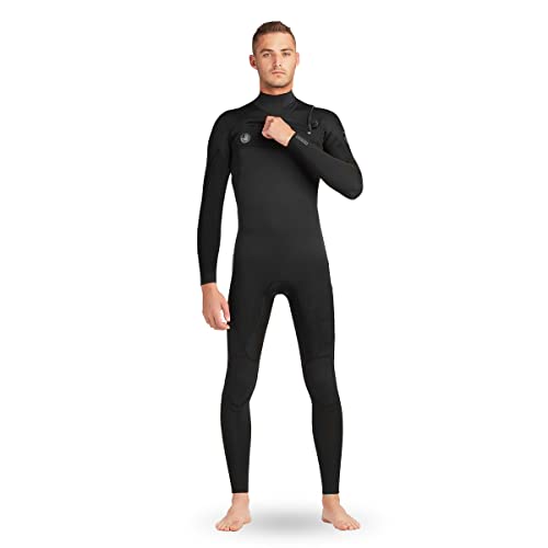 Body Glove Men's Phoenix 3/2mm Chest-Zip Long Sleeve Hooded Full Wetsuit (Black, Large Tall)