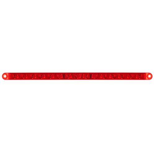 Image of Partsam 2Pcs 12 inch 15 LED Red Led Trailer Truck Identification Light Bar Waterproof Sealed Thin Stop /Turn /Tail ID Marker Third 3rd Brake Light Strip bar for Trucks Trailers RV Surface Mount