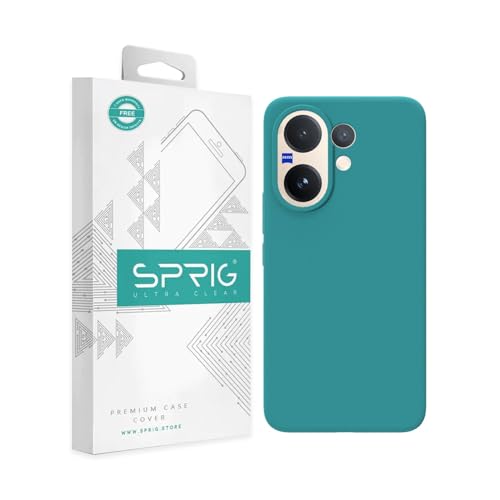 Image of SPRIG Compatible with Vivo V60 Premium SilkTone Liquid Silicone Back Cover Drop Tested Shock Proof Mobile Case for Men, Women, Boys and Girls with Camera Protection (Ocean Blue)