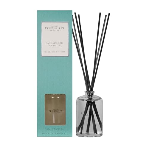 Pecksniff's Classic Diffuser Set | Enchanting Sandalwood & Vanilla Scent | Long-Lasting, Captivating Fragrance Diffusers for Home and Office, 100 ml/ 3.3 fl oz