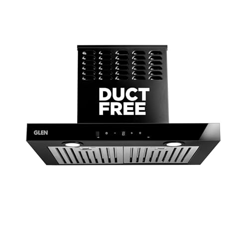 Image of Glen Wall Mounted Ductless Kitchen Chimney 60cm | 1100 CMH | Plug & Play with 2 year comprehensive warranty 7 year on motor | Baffle Filters | 5-way Suction | Touch & Motion Sensor |(CH6052DFMSBFBL60)