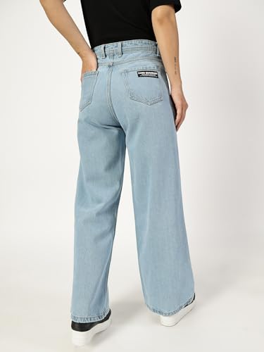Image of THIRD QUADRANT Women Wide Leg Jeans with high Waist || Black Jeans for Women || Flared Jeans for Women