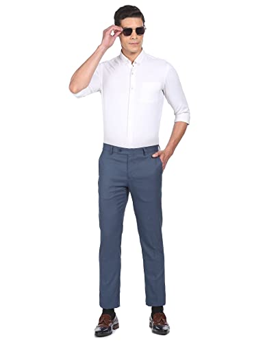 Image of Arrow Men's Mid Rise Straight Fit Polyester Blend Pants