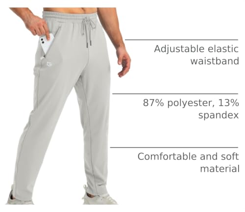 Image of G Gradual Men's Sweatpants with Zipper Pockets Tapered Joggers for Men Athletic Pants for Workout, Jogging, Running