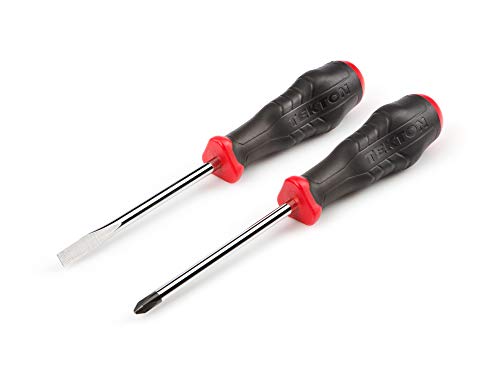 TEKTON High-Torque Chrome Blade Screwdriver Set, 2-Piece (#2, 1/4 in.) | DRV43002 | Made in USA