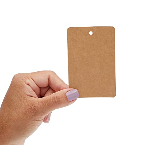 200-Pack Kraft Paper Gift Tags, Large Blank Merchandise Price Labels 2.4 X 3.5, Bulk Brown Hang Tags For Wedding, Birthday, Holiday, Party Favor, Art And Craft Wrapping #TOP4