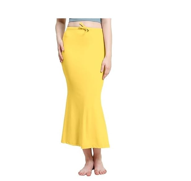 Image of Women's Soft Comfy Pleated Saree Fishcut I Saree Shapewear Flare Petticoat for Women, Lycra Cotton Blended, Petticoat, Skirts for Women, Shape Wear Dress for Saree