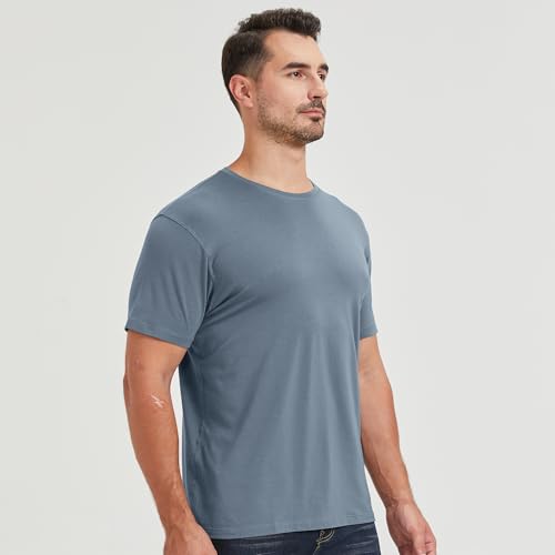 Image of netdraw Men's Ultra Soft Bamboo Viscose Cotton T-Shirt S-3XL | Moisture Wicking, Lightweight, Cool-Touch, Everyday Casual, Lounge, Sleep & Undershirt